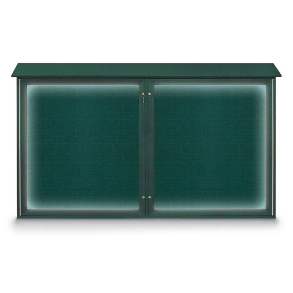 United Visual Products Sliding Door Wood Corkboard, 60"x36", Waln, UV9004OCS-WALNUT-SURF UV9004OCS-WALNUT-SURF - main